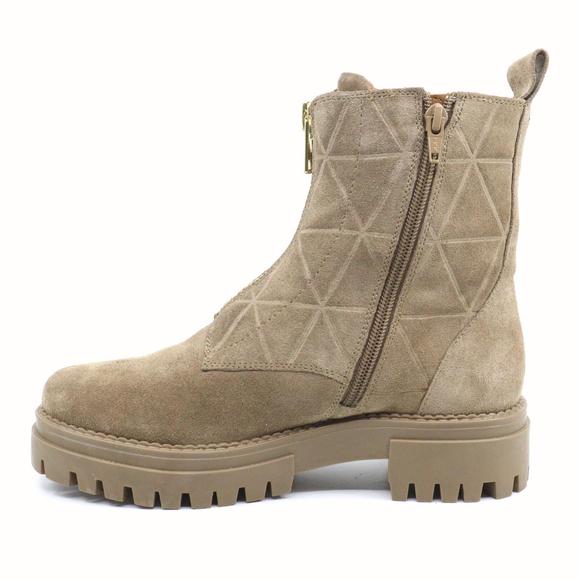 NEW ATELIERS carson combat boot in taupe suede - Picture 6 of 9